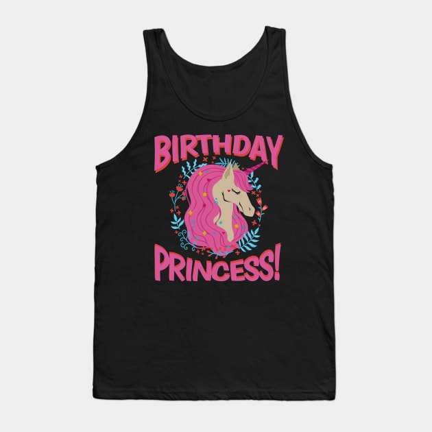 Unicorn Birthday Princess Magical Gift Tank Top by aneisha